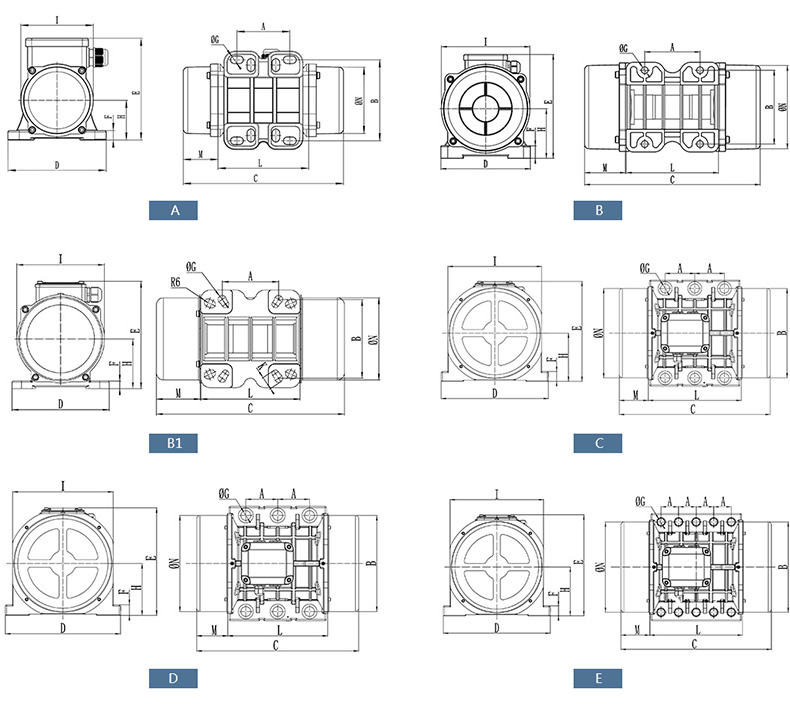 振動電機(jī)型號規(guī)格參數(shù)表
